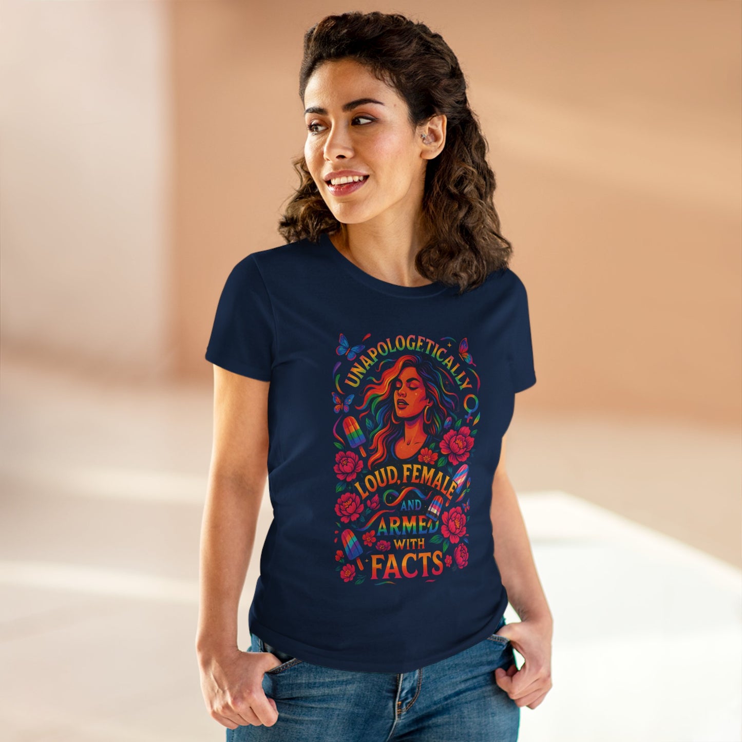 Unapologetically Loud Women's Midweight Cotton Tee