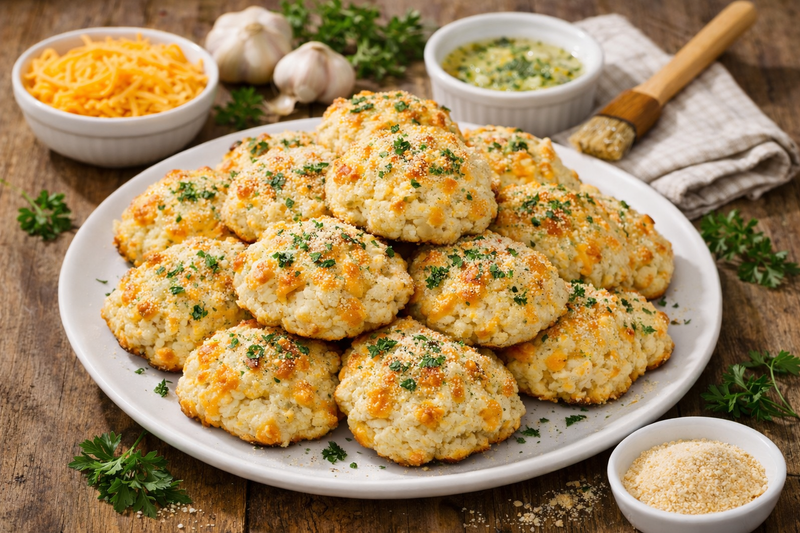 Garlic Cheddar Biscuits (The BEST Cheddar Bay Biscuit Knockoff)