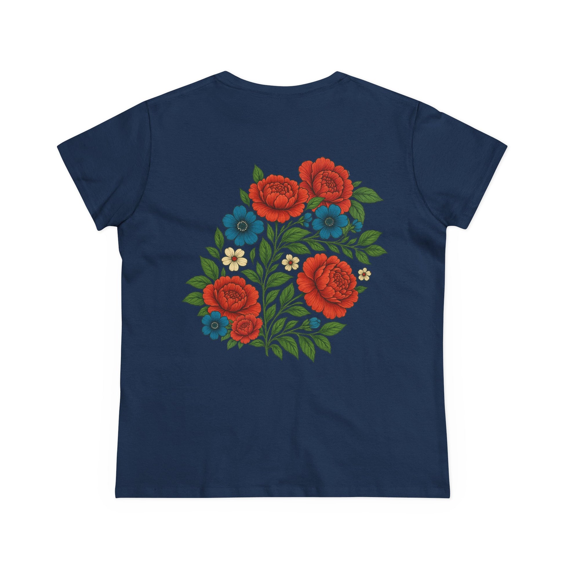 Floral 'FDT' Tee - Women's Midweight Cotton