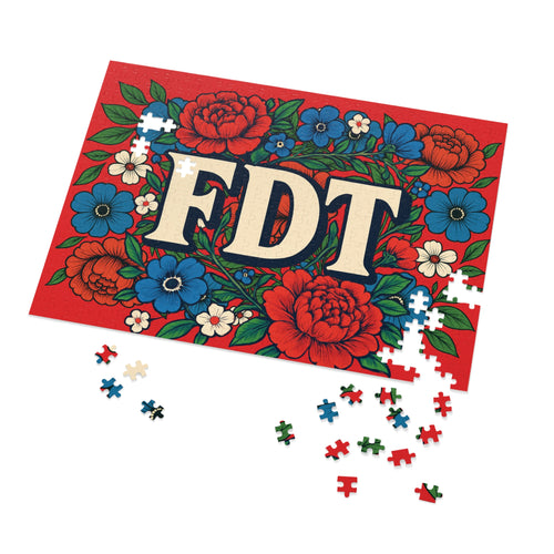 500pc - FDT Floral Jigsaw Puzzle with Tin