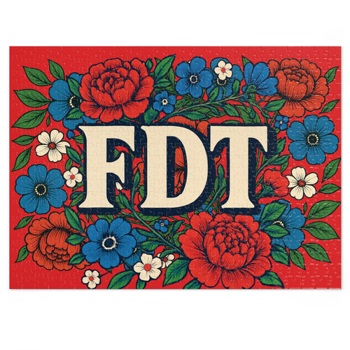 500pc - FDT Floral Jigsaw Puzzle with Tin