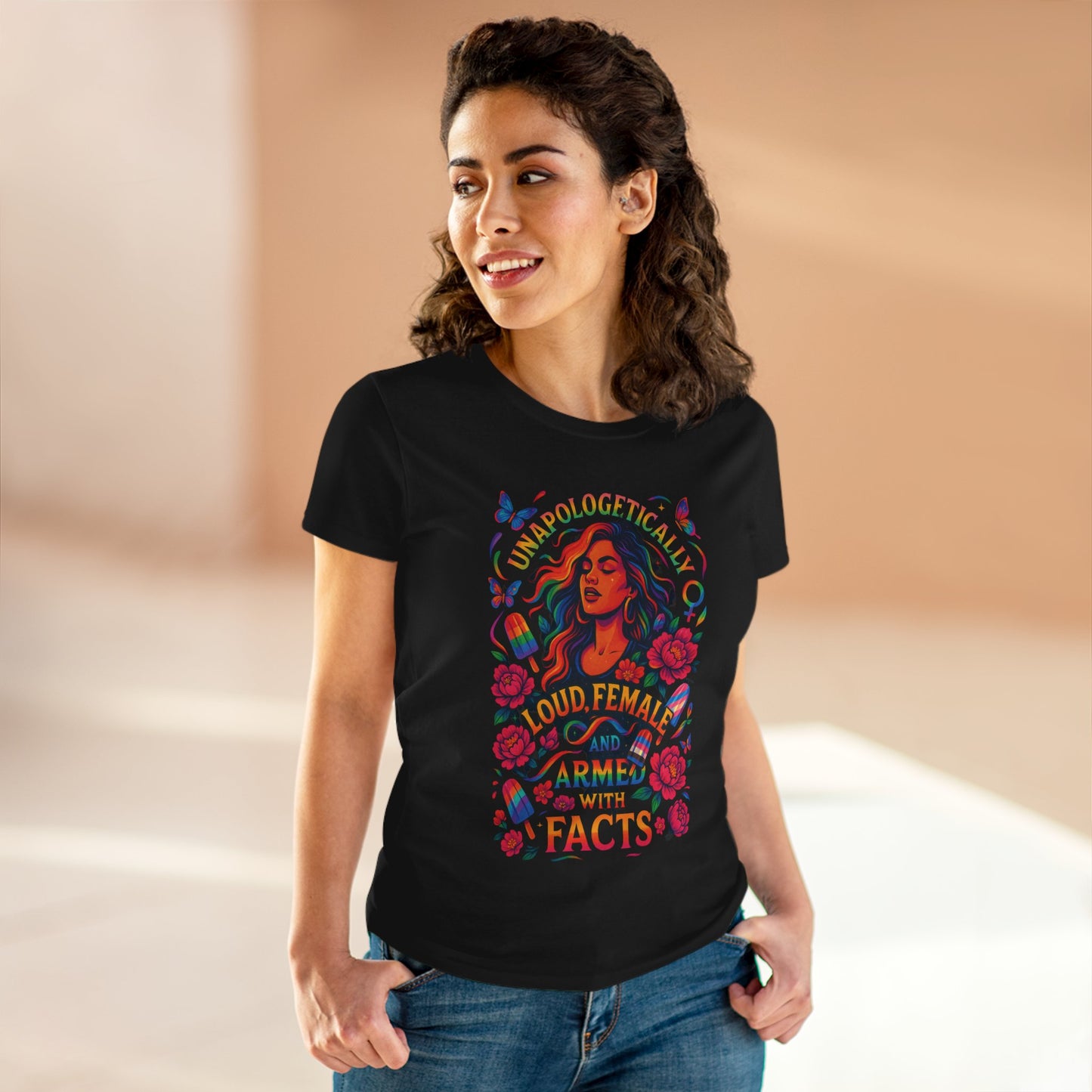 Unapologetically Loud Women's Midweight Cotton Tee