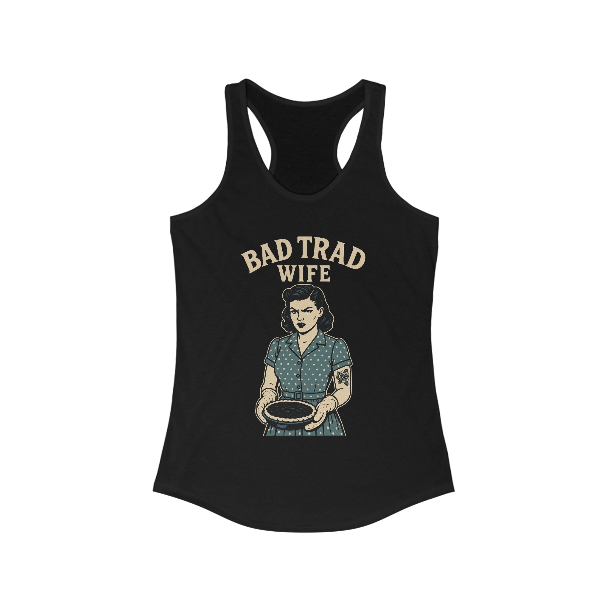 Retro "Bad Trad Wife" Racerback Tank