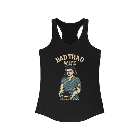 Retro "Bad Trad Wife" Racerback Tank
