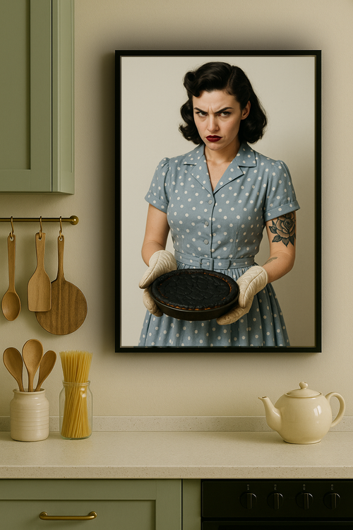 Bad Trad Wife - Pop Surrealism Art on Canvas