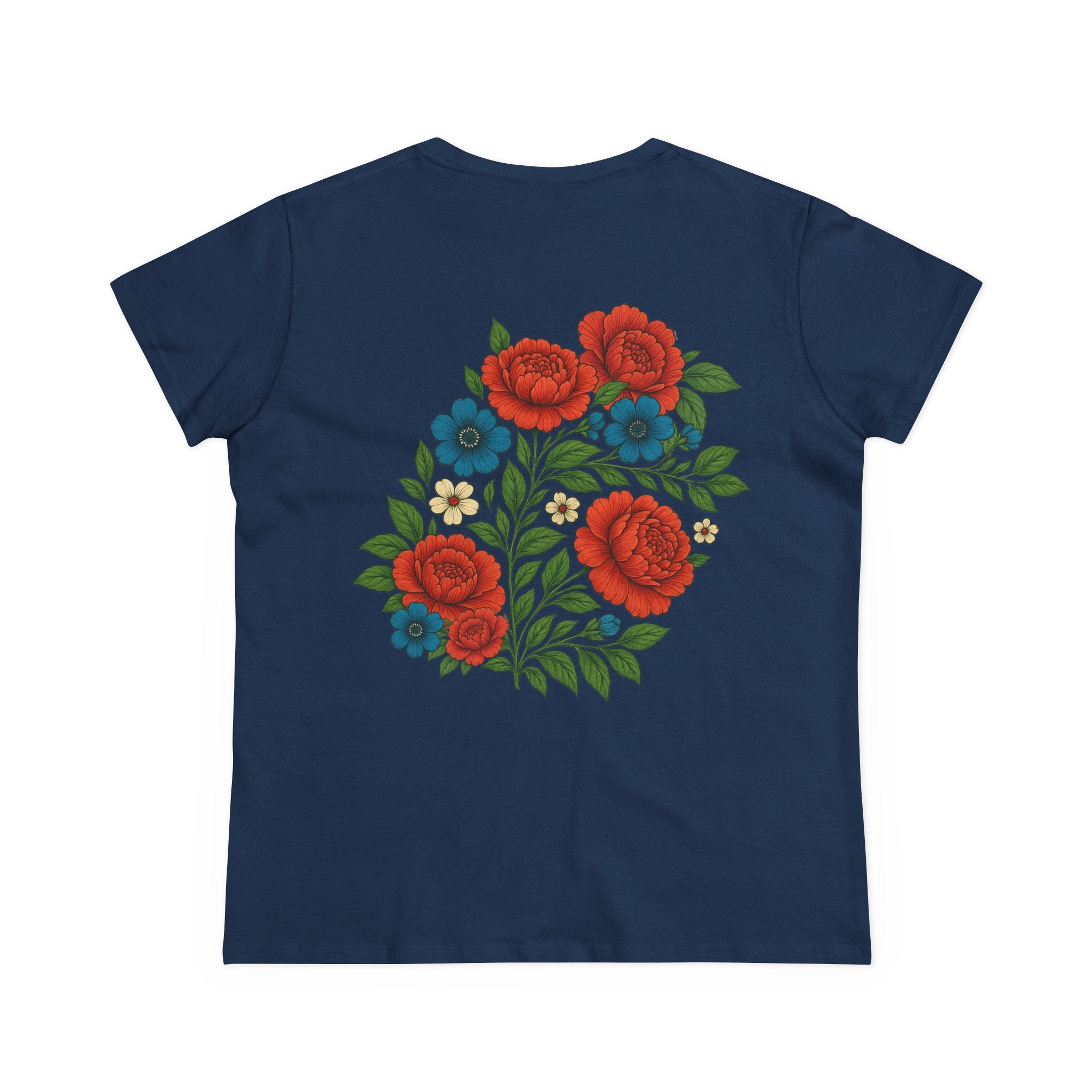 Floral 'FDT' Tee - Women's Midweight Cotton