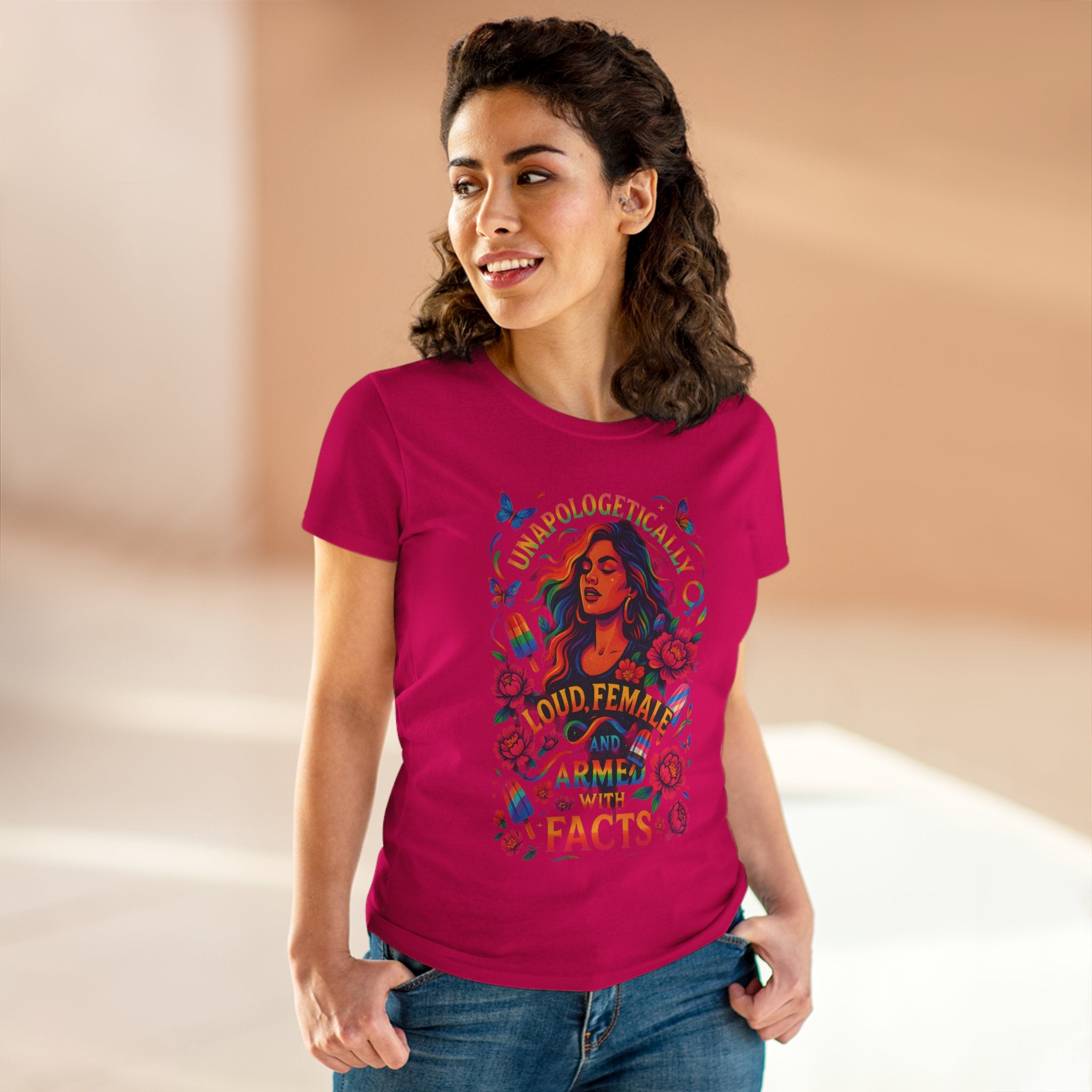 Unapologetically Loud Women's Midweight Cotton Tee