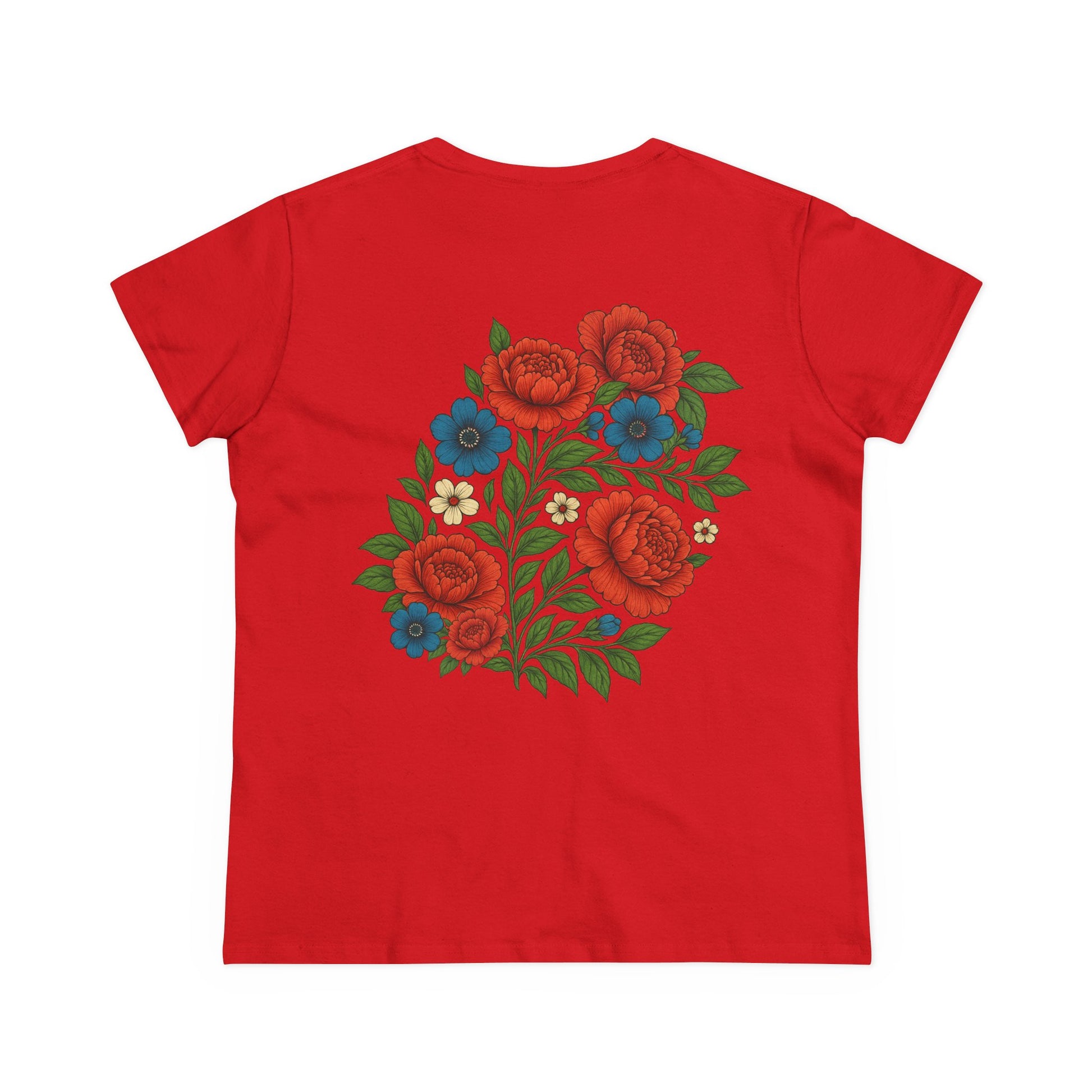 Floral 'FDT' Tee - Women's Midweight Cotton