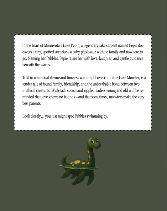 I Love You Little Lake Monster Book Back Cover