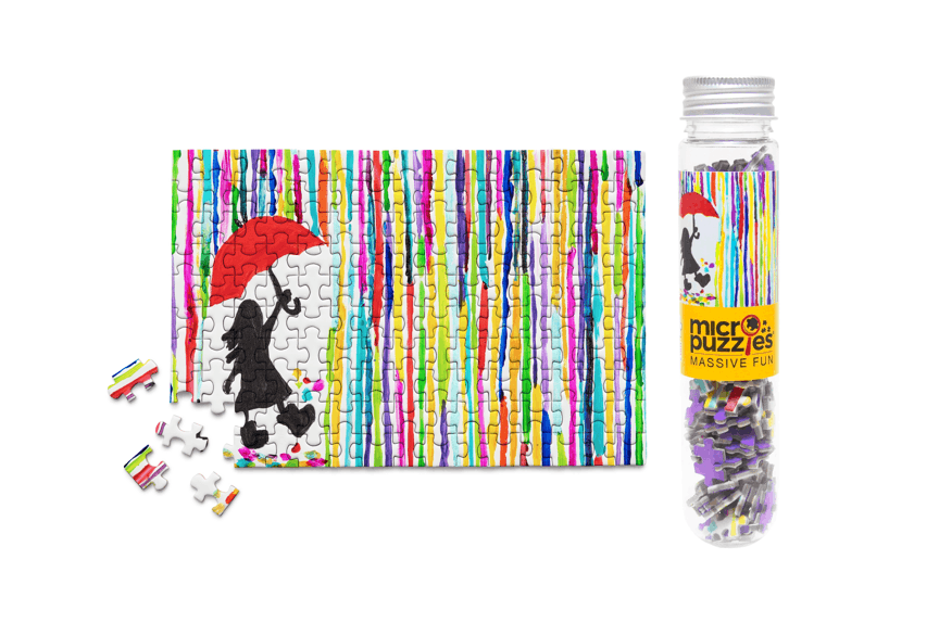 Micro Puzzles - Rainbow Rain MicroPuzzle - Mini Jigsaw Puzzle